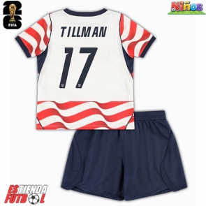 Estados Unidos Malik Tillman #17 Primera Equipación Niños Mundial 2026 Manga Corta (+ Pantalones cortos)